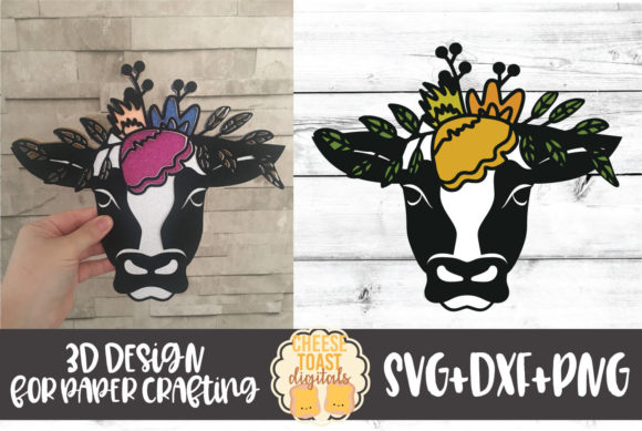 3D Floral Cow: A 3D SVG Shapes Review for Editors