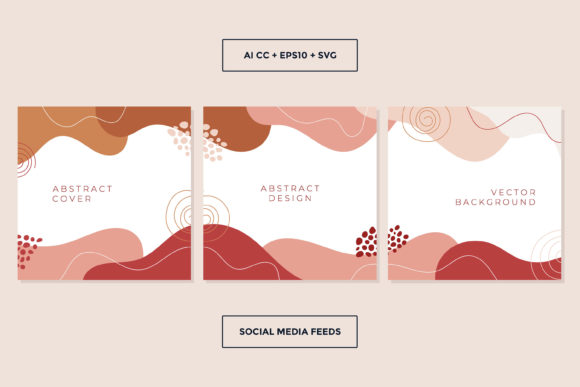 Abstract Geometric Square Cover Template for Graphics & Crafters