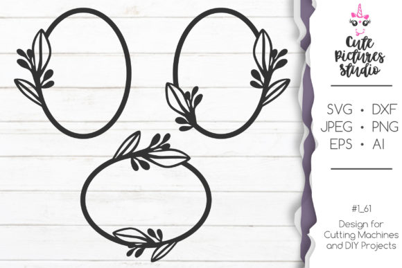 Bundle Simple Oval Frame: Graphics for Crafts & Branding