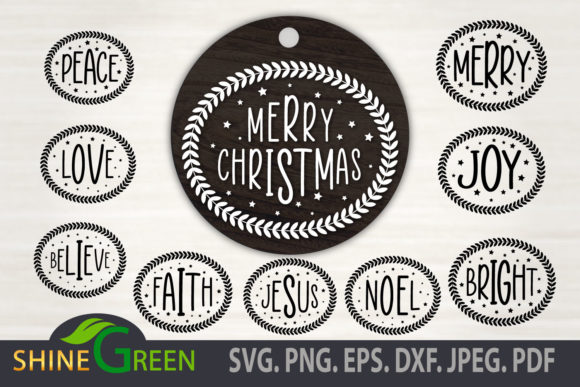 Christmas Ornaments Bundle - Round Sign