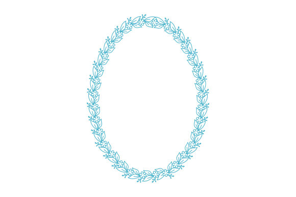 Dainty Round Floral Frame for Crafts and Designs