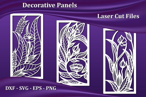 Decorative Panels, Laser CNC Cut Files for Wall Decor