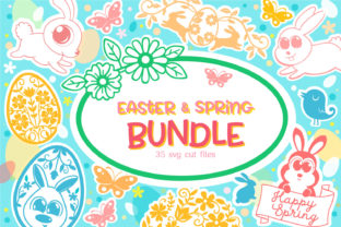 Easter Spring Bundle - 35 Cut Files for Graphics and Crafts