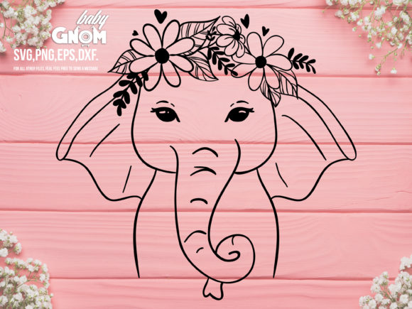 Elephant Flower Crown Review: Graphics for Crafts & Branding