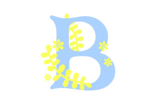 Floral Alphabet - B for Crafts and Wedding Designs