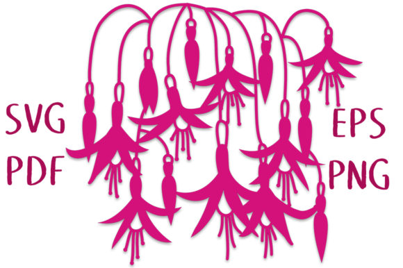 Fuchsia Flowers SVG Cutting File for Graphics and Crafts