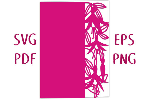 Fuchsia Lace Edged Card: Graphics & Crafts for Local Branding