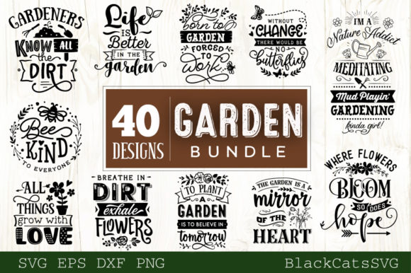 Garden Bundle 40 Designs: A Designer's Review for Crafts and Graphics