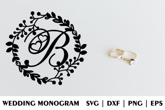 Letter B of Wedding Decorative Monogram for Graphics and Crafts