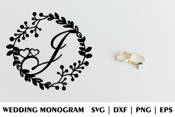 Letter J of Wedding Decorative Monogram for Graphics and Crafts
