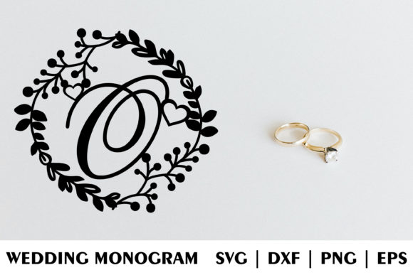 Letter O of Wedding Decorative Monogram for Graphics and Crafts