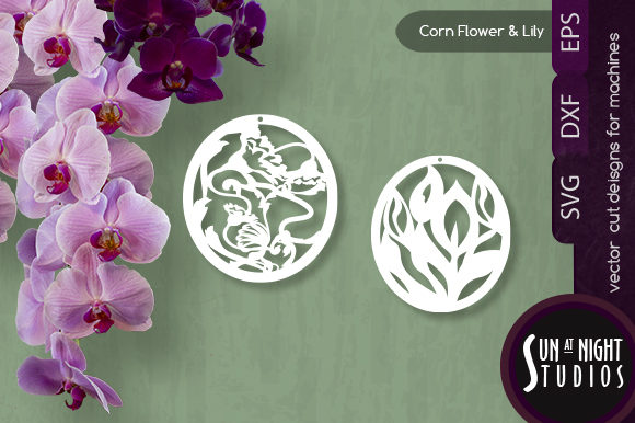 Lily Abstract and Cornflowers Cut Files Review