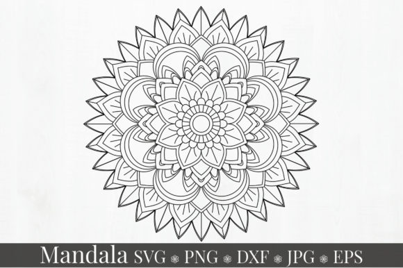Mandala Ornament Monogram Graphic for Crafts & Graphics