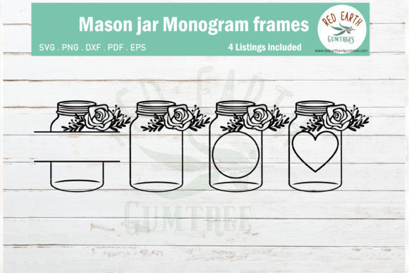 Mason Jar Monogram Bundle: A Designer's Take on Crafts and Graphics
