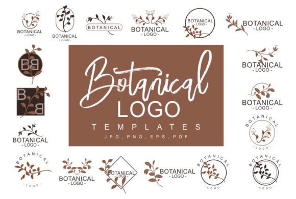 Minimal Botanical Unique Logo Collection for Graphics and Logos