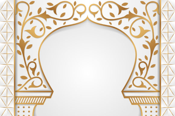 Reviewing Mosque Tree Background White Gold Graphics for Editorial Use