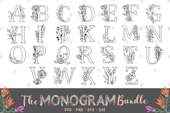 The Monogram Bundle: Premium Graphics for Crafts and Creators