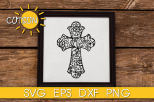 Zentangle Cross Graphics for Crafts and Digital Sellers